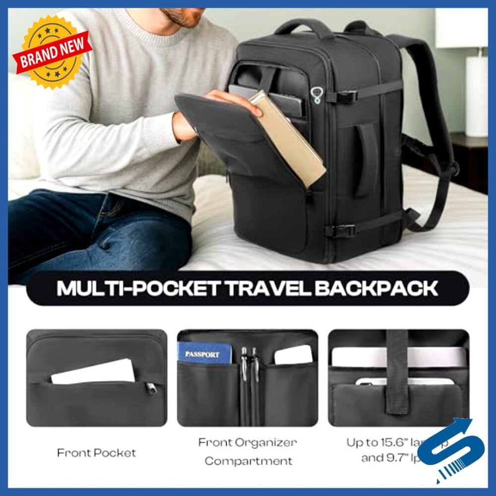 Extra Large Travel Backpack Expandable Laptop Bag… - image 4